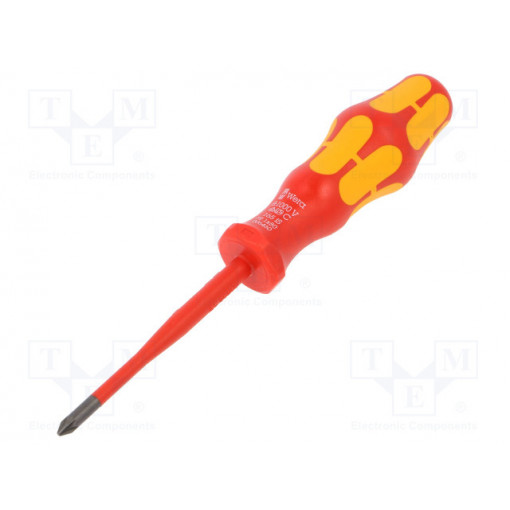 05006460001; Screwdriver; insulated; Pozidriv®; PZ1; Blade length: 80mm; 1kVAC; WERA