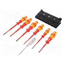 05006480001; Kit: screwdrivers; Pcs: 7; insulated,slim; 1kVAC; WERA