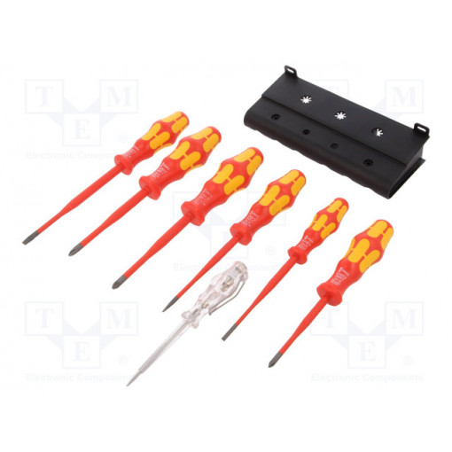 05006480001; Kit: screwdrivers; Pcs: 7; insulated,slim; 1kVAC; WERA