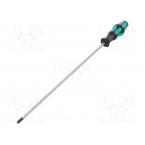 05009319001; Screwdriver; Pozidriv®; PZ2; Series: Kraftform Plus-300; WERA