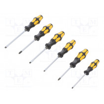 05018282001; Kit: screwdrivers; Pcs: 6; The set contains: screwdrivers hanger; WERA
