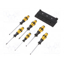 05018287001; Kit: screwdrivers; Pcs: 6; The set contains: screwdrivers hanger; WERA