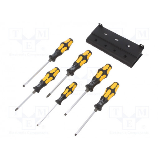 05018287001; Kit: screwdrivers; Pcs: 6; The set contains: screwdrivers hanger; WERA