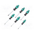 05028062001; Kit: screwdrivers; Pcs: 6; The set contains: screwdrivers hanger; WERA