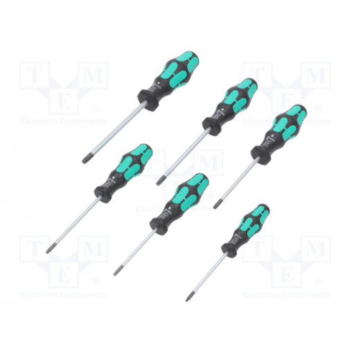 05028062001; Kit: screwdrivers; Pcs: 6; The set contains: screwdrivers hanger; WERA