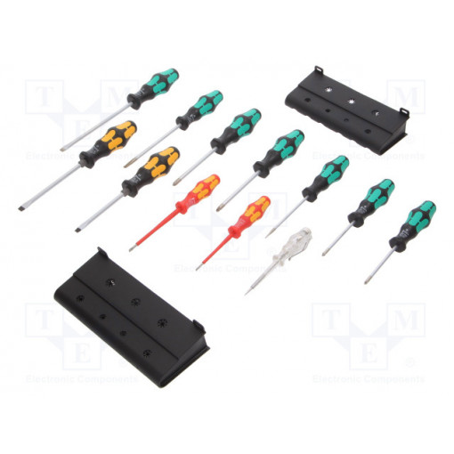 05051010001; Kit: screwdrivers; Pcs: 12; Phillips,Pozidriv®,slot; WERA