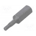 05056310001; Screwdriver bit; Allen hex key; HEX 2,5mm; Overall len: 25mm; WERA