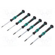 05118154001; Kit: screwdrivers; Pcs: 6; The set contains: screwdrivers hanger; WERA