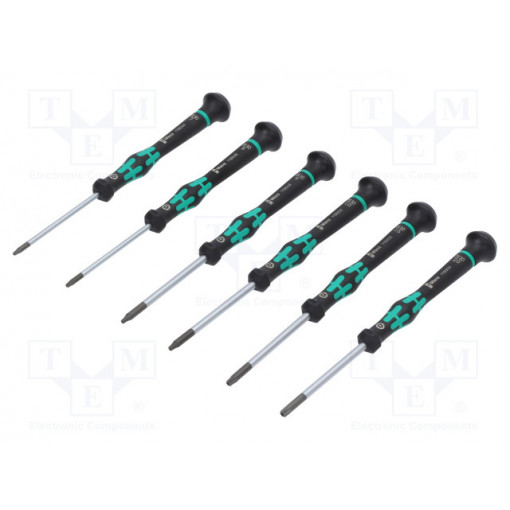 05118154001; Kit: screwdrivers; Pcs: 6; The set contains: screwdrivers hanger; WERA
