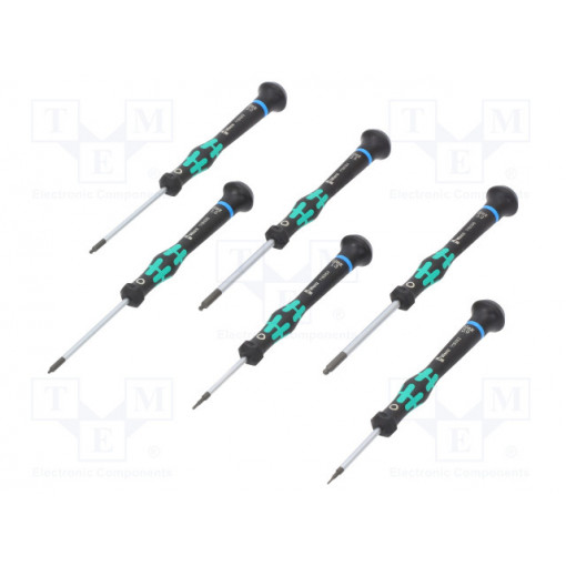 05118156001; Kit: screwdrivers; Pcs: 6; The set contains: screwdrivers hanger; WERA
