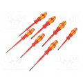 05135961001; Kit: screwdrivers; Pcs: 8; insulated; 1kVAC; slot; for electricians; WERA