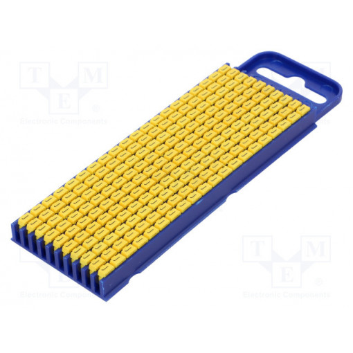 561-02104; Markers for cables and wires; Label symbol: J; 2.8÷3.8mm; yellow; HELLERMANNTYTON