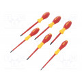 00833; Kit: screwdrivers; Pcs: 6; insulated; 1kVAC; Phillips,slot; WIHA