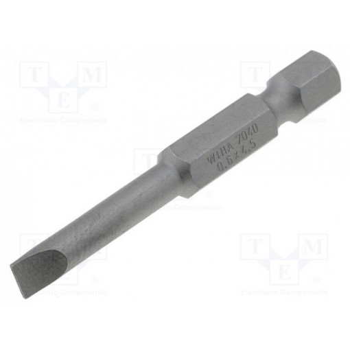 01792; Screwdriver bit; slot; 3,5x0,6mm; Overall len: 50mm; WIHA