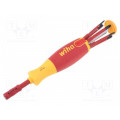 38611; Kit: screwdrivers; Pcs: 7; insulated; 1kVAC; Kind of holder: 6mm; WIHA