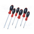 26113; Kit: screwdrivers; Pcs: 6; Phillips cross,Pozidriv cross,slot; WIHA