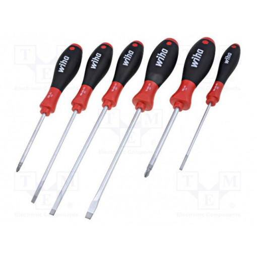 07153; Kit: screwdrivers; Pcs: 6; Pozidriv®,slot; Series: SoftFinish®; WIHA