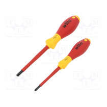 32281; Kit: screwdrivers; Pcs: 2; insulated; 1kVAC; Size: SL/PH1,SL/PH2; WIHA