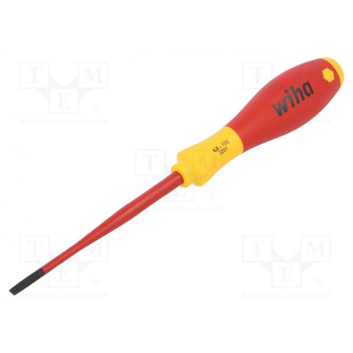 35390; Screwdriver; insulated,slim; slot; 4,0x0,8mm; Blade length: 100mm; WIHA