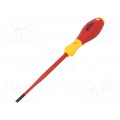 35501; Screwdriver; insulated,slim; slot; 4,5x1,0mm; Blade length: 125mm; WIHA