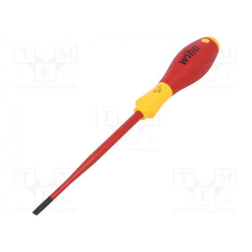 35501; Screwdriver; insulated,slim; slot; 4,5x1,0mm; Blade length: 125mm; WIHA