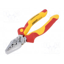 35862; Pliers; insulated,crimping; steel; 180mm; 1kVAC; 0.25÷16mm2; WIHA