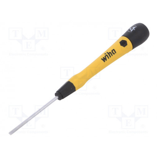 43671; Screwdriver; slot; precision; 2,5x0,4mm; ESD; Blade length: 50mm; WIHA