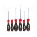 21250; Kit: screwdrivers; Pcs: 6; Phillips,slot; for impact; WIHA