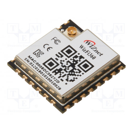 WIZFI360-CON; Module: WiFi; UART; SMD; 17x16x3mm; 2Mbps; WIZNET