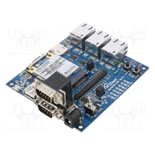 WIZFI630S-EVB; Dev.kit: WiFi; 1T1R,Ethernet x3,I2C,I2S,PWM,UART x2; WIZNET