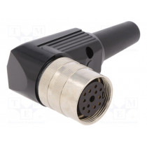 WKV 120; Connector: M16; plug; female; soldering; for cable; PIN: 12; 3A; 60V; LUMBERG
