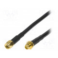 WL0101; Cable; 50Ω; 5m; SMA socket,SMA plug,reverse; shielded; black; LOGILINK