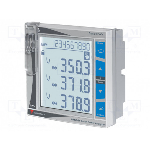 WM20AV53H; Meter: power quality analyser; on panel; digital; 96x96x50.1mm; CARLO GAVAZZI