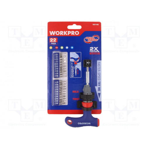 W021408; Kit: screwdrivers; Phillips,Torx®,Allen hex key,slot; Workpro