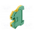 1010300000 WPE 10; Splice terminal: rail; 10mm2; ways: 1; terminals: 2; yellow-green; WEIDMÜLLER 1010300000 WPE 10; Splice terminal: rail; 10mm2; ways: 1; terminals: 2; yellow-green; WEIDMÜLLER