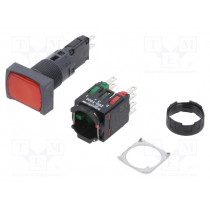 XB6DF4B5B; Switch: push-button; Stabl.pos: 2; NC + NO; 16mm; red; LED; 12÷24VDC; SCHNEIDER ELECTRIC