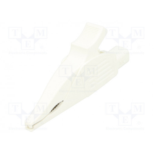 66.9575-29; Crocodile clip; 32A; 1kVDC; white; Grip capac: max.30mm; STÄUBLI