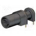66.9040-21; Socket; 4mm banana; 24A; 33mm; black; gold-plated; PCB,on panel; STÄUBLI
