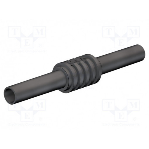 66.9123-21; Adapter,socket; 4mm banana; 32A; 1kV; 62.5mm; black; STÄUBLI