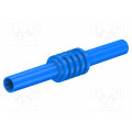 66.9123-23; Adapter,socket; 4mm banana; 32A; 1kV; 62.5mm; blue; STÄUBLI