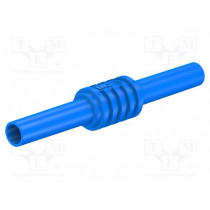 66.9123-23; Adapter,socket; 4mm banana; 32A; 1kV; 62.5mm; blue; STÄUBLI