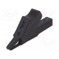 65.9188-21; Crocodile clip; 10A; black; Plating: nickel plated; L: 58.5mm; STÄUBLI