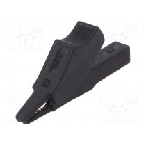 65.9188-21; Crocodile clip; 10A; black; Plating: nickel plated; L: 58.5mm; STÄUBLI 65.9188-21; Crocodile clip; 10A; black; Plating: nickel plated; L: 58.5mm; STÄUBLI