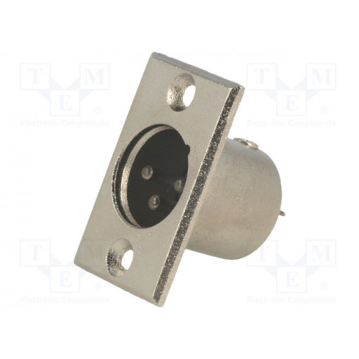 XLR-3W-C; Socket; XLR; male; PIN: 3; soldering; Case: XLR standard; NINIGI
