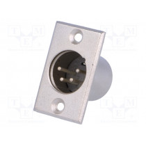 XLR-4W-C; Socket; XLR; male; PIN: 4; soldering; Case: XLR standard; NINIGI