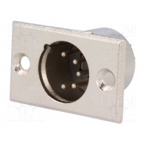 XLR-5W-C; Socket; XLR; male; PIN: 5; soldering; Case: XLR standard; NINIGI