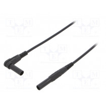 66.9005-20021; Test lead; 19A; Len: 2m; black; Plating: nickel plated; STÄUBLI