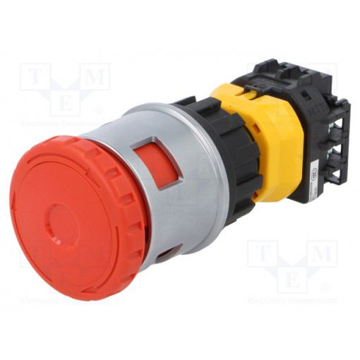 XN4E-BL403MRH; Switch: emergency stop; Stabl.pos: 2; NC x3; 30mm; red; IP65; Pos: 2; IDEC