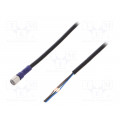 XS3F-LM8PVC3S2M; Connection lead; M8; PIN: 3; straight; 2m; plug; 0.5A; -10÷65°C; IP67; OMRON XS3F-LM8PVC3S2M; Connection lead; M8; PIN: 3; straight; 2m; plug; 0.5A; -10÷65°C; IP67; OMRON