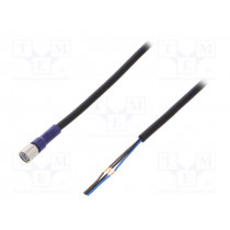 XS3F-LM8PVC3S2M; Connection lead; M8; PIN: 3; straight; 2m; plug; 0.5A; -10÷65°C; IP67; OMRON
